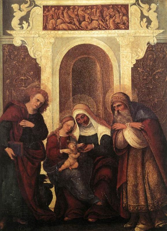 MAZZOLINO, Ludovico Madonna and Child with Saints gw oil painting picture